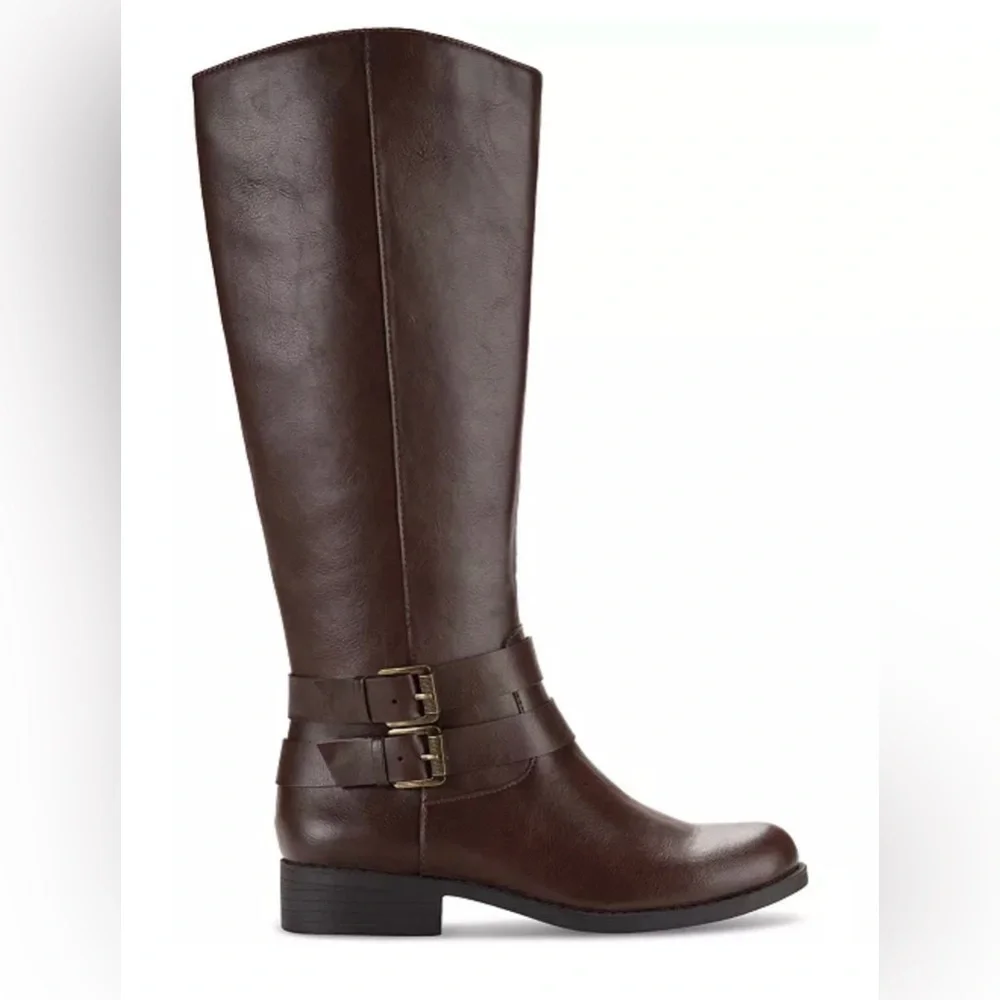 Style & Co. Maliaa Brown Buckled Riding Boots woman’s size 8.5